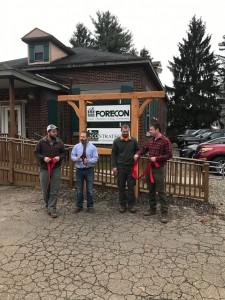 (L to R: Brock Sanner, Forecon Office Manager; Andy Johnson, P.E., CPESC, EcoStrategies; Andy Chapman, Licensed Surveyor; Matt Robinson, Licensed Surveyor)